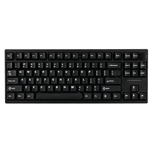 EPOMAKER P87 Gaming-Tastatur Aluminium 2.4G-Kabellose, QMK/VIA Programmierbare mechanische Tastatur, 87% US Bluetooth Tastatur mit Metallknopf und RGB (Schwarz, Wisteria Tactile) von EPOMAKER