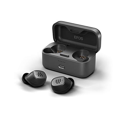 EPOS GTW 270 Kabellose Gaming Bluetooth Kopfhörer In Ear, Geräuschreduzierend, Geschlossenes Design, Dual-Mikrofone, Ergonomisch, IPX 5 Wasserdicht, Ladegerät, 20 h Spielzeit von EPOS