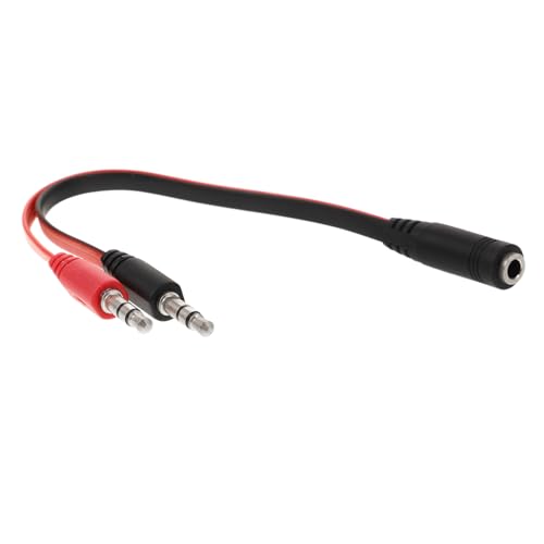 ERINGOGO Audiokabel-adapter Audio-splitter Für Kopfhörer Verstärkerkabel Kopfhörerkabel Usb-mikrofonkabel Splitterkabel Für Headset Kopfhörer-extender Mikrofonadapterbuchse Black Vernickelt von ERINGOGO