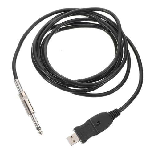 ERINGOGO Gitarrenkabel Gitarren Kabel E-Gitarre Kabel Elektrische Gitarre Kabel Gitarren Verbindungskabel E-Gitarre Anschlusskabel Patchkabel Kabel für Gitarreninstrumente PVC Black von ERINGOGO