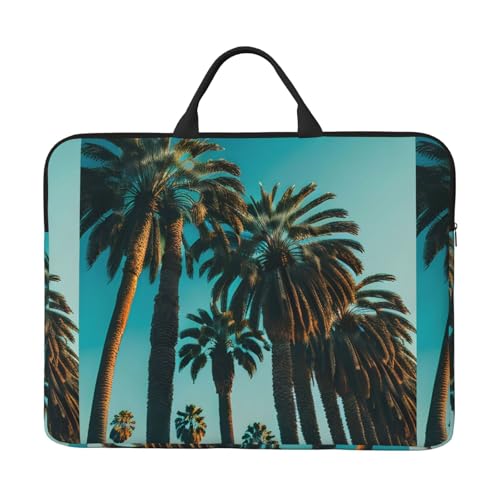 Laptop-Hülle mit Griff, Reise-Computer-Tasche, 35,6 cm (14 Zoll), Motiv: Los Angeles Palmen von ERSDWRE