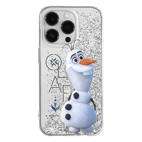 ERT GROUP Handyhülle für Apple iPhone 14 PRO Original und offiziell Lizenziertes Disney Muster Olaf 004 optimal an die Form des Handy angepasst, mit Glitter Overflow Effekt von ERT GROUP