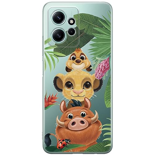 ERT GROUP Handyhülle für Xiaomi REDMI Note 12 4G Original und offiziell Lizenziertes Disney Muster Simba & Friends 003 optimal an die Form des Handy angepasst, teilweise transparent von ERT GROUP