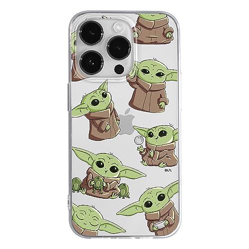 ERT GROUP Handyhülle für iPhone 14 PRO MAX Original und offiziell Lizenziertes Star Wars Muster Baby Yoda 029 optimal an die Form des Handy angepasst, teilweise transparent von ERT GROUP