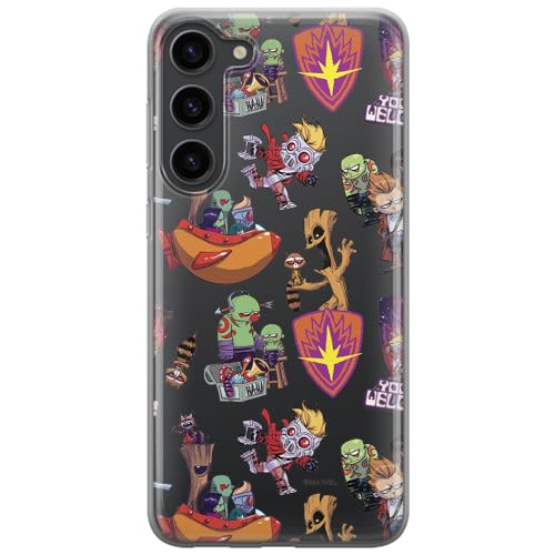 ERT Group Handyhülle für Samsung S23 Original und offiziell Lizenziertes Marvel Muster Guardians of The Galaxy 007 optimal an die Form des Handy angepasst, teilweise transparent von ERT GROUP