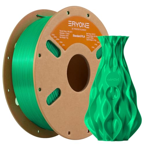ERYONE PLA Filament 1.75 mm, 3D-Drucker Filament PLA, 0,03 mm, 1 kg/Spule, Gr¡§1n von ERYONE