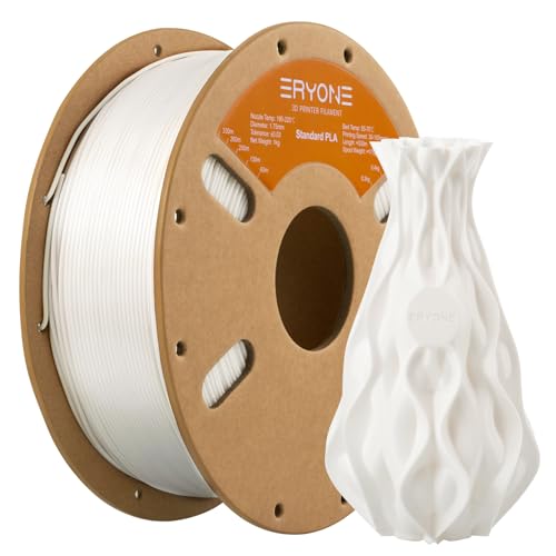 ERYONE PLA Filament 1.75 mm, 3D-Drucker Filament PLA, 0,03 mm, 1 kg/Spule, Jade-Weiß von ERYONE