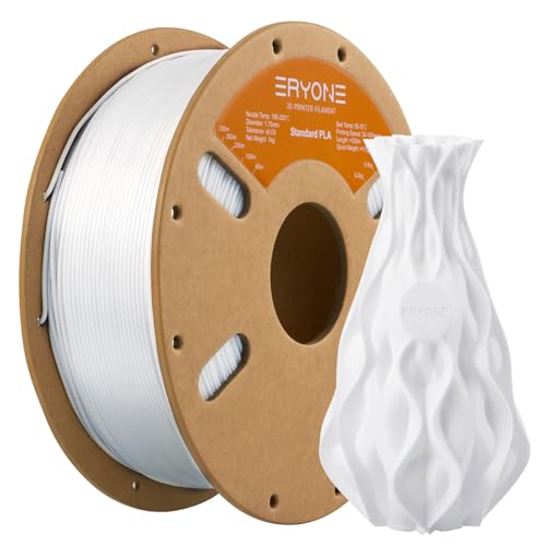 ERYONE PLA Filament 1.75 mm, 3D-Drucker Filament PLA, 0,03 mm, 1 kg/Spule, Kaltes Weiß von ERYONE