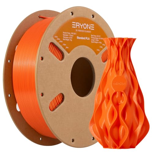 ERYONE PLA Filament 1.75 mm, 3D-Drucker Filament PLA, 0,03 mm, 1 kg/Spule, Orange von ERYONE
