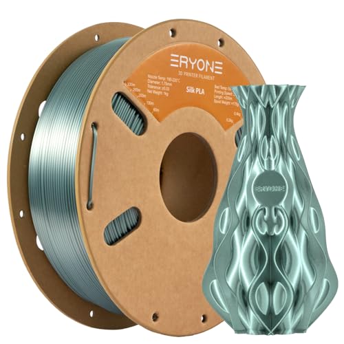 ERYONE Silk PLA Filament 1.75 mm, 3D-Drucker Filament PLA, 0,03 mm, 1 kg/Spule, Silk Dunkelgrün von ERYONE