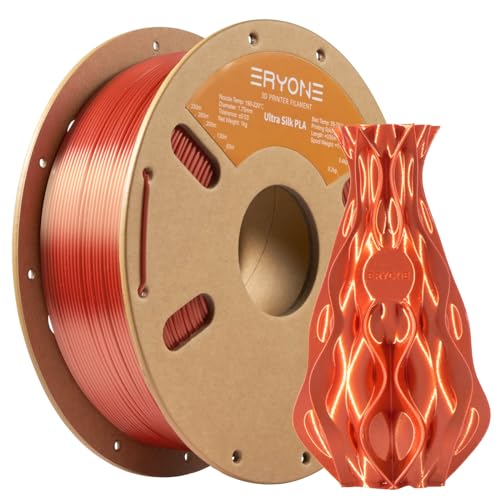 ERYONE Ultra Silk PLA Filament voor 3D Druker, 1.75mm+/-0.03mm, 1kg/Spool, Rotes Kupfer von ERYONE