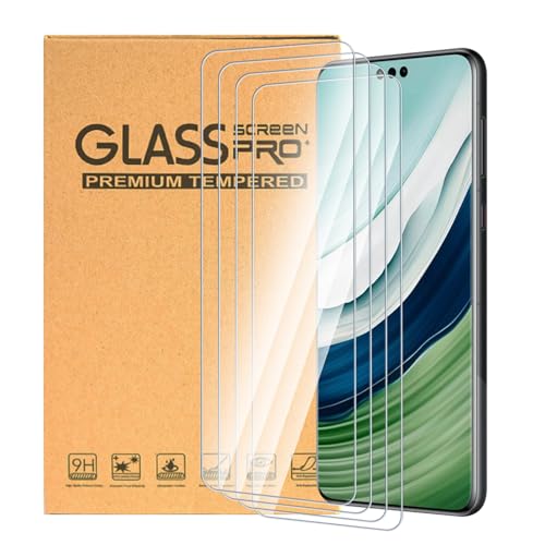 ESACMOT [4 Pack] Displayschutzfolie Kompatibel mit Huawei Mate 60 Pro+ Panzerglasfolie Bruchsicher & Hüllenfreundlich 9H Härte HD Schutzfolie für Huawei Mate 60 Pro+ (6,8 Zoll) von ESACMOT