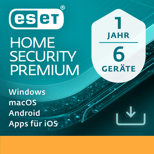 HOME Security Premium Vollversion Lizenz   6 Geräte 1 Jahr (Download) von ESET