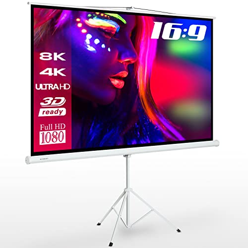 ESMART Professional MISATI Stativ-Leinwand 175 cm Bild 160 x 90 cm (72") 16:9 | Heimkino Beamer Projektionsleinwand Stativ Leinwand LCD LED von ESMART