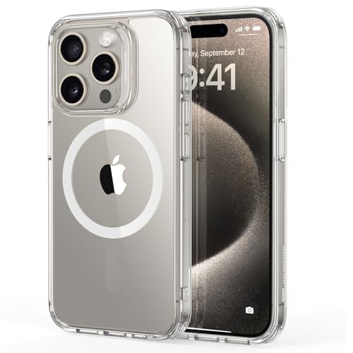 ESR für iPhone 15 Pro Max Hülle, kompatibel mit MagSafe, Militärnorm Schutz, vergilbungsbeständig, Kratzfeste Rückseite, magnetisches HandyHülle Case für iPhone 15 Pro Max, Classic Series, Klar von ESR