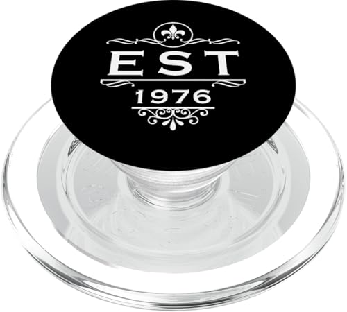 Gegründet 1976 EST 1976 Awesome Since1976 Geburtstag 1976 PopSockets PopGrip für MagSafe von EST Established