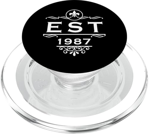 Gegründet 1987 EST 1987 Awesome Since1987 Geburtstag 1987 PopSockets PopGrip für MagSafe von EST Established