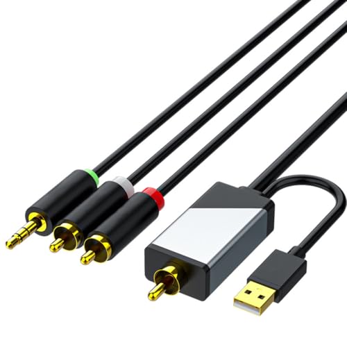 ESTCNK Digitales SPDIF-Koaxialkabel auf Analog- und 3,5-mm-Kabel für HDTV-Verbindung, transparent von ESTCNK