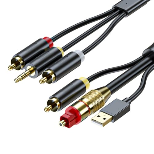 Optisches Koaxialkabel auf 3,5 mm, einfach zu bedienendes USB-Netzteil von ESTCNK