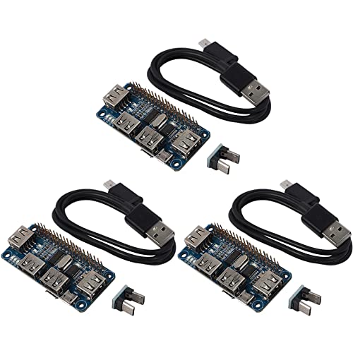 ESUSO 3X USB Hub Hat mit 4 Anschluss für 3/2 / Zero W Erweiterungs Karte USB zu Uart für Serielles Debugging, Kompatibel mit USB 2.0/1.1 von ESUSO