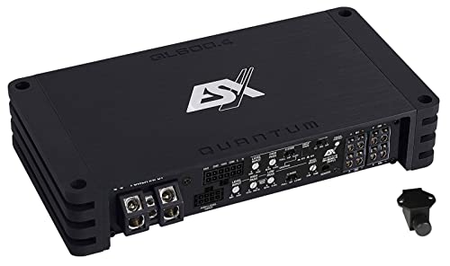 ESX QL600.4-24V - 4-Kanal Class-D Car-Audio Verstärker für 24Volt Bordnetz in LKW oder Reisebussen mit Bass-Fernbedienung | 4 x 100/170 Watt RMS @ 4/2 Ω | Start/Stopp Ready von ESX