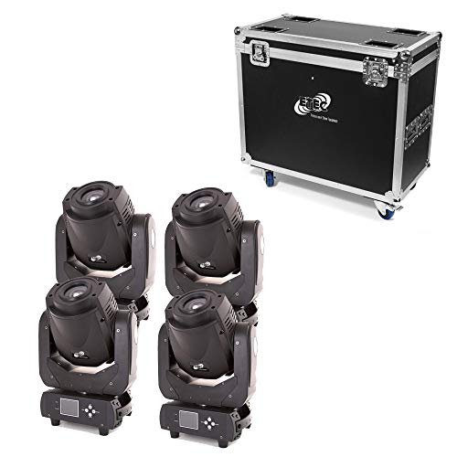 ETEC Professional LED Spot Moving Head E60 Set mit Flightcase - Tourpack 60 Watt highpower LED - DMX Gobo Prisma Fokus Veranstaltung Bühnenbeleuchtung Licht Party Disco Show DJ Farbmischung von ETEC