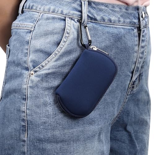 Case Cover Holster Stoßfeste Tragetasche Compatible with Kopfhörer aus Neopren mit Karabiner, tragbare Aufbewahrungstasche, kompatibel mit kabellosem Kopfhörer-Schlüssel-USB-Adapterkabel, wasserabweis von ETGOKJM