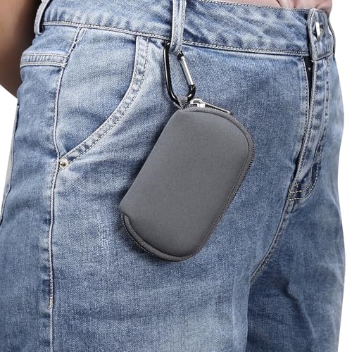 Case Cover Holster Stoßfeste Tragetasche Compatible with Kopfhörer aus Neopren mit Karabiner, tragbare Aufbewahrungstasche, kompatibel mit kabellosem Kopfhörer-Schlüssel-USB-Adapterkabel, wasserabweis von ETGOKJM