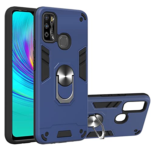 Telefonschutz Kompatibel mit Infinix X680-Hot 9 Play Case, Military-Grade Shockproof Cover mit Magnet Auto Mount Ring Kickstand Halter Kompatibel mit Infinix X680-Hot 9 Play Protector Cas von ETGOKJM