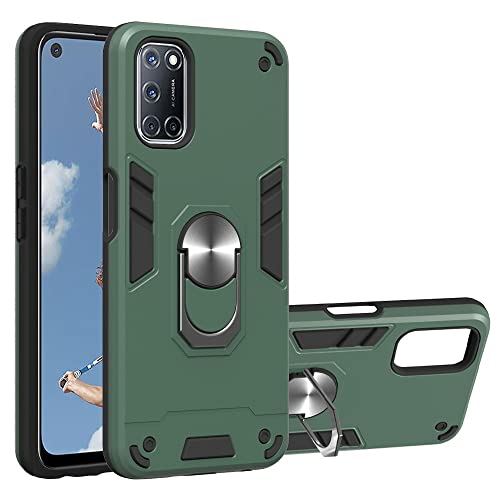 Telefonschutz Kompatibel mit OPPO A52 / A72 / A92 Hülle, Military-Grade Stoßfest Cover mit Magnet Auto Mount Ring Kickstand Halter Kompatibel mit OPPO A52/A72/A92 Protektor Telefon von ETGOKJM