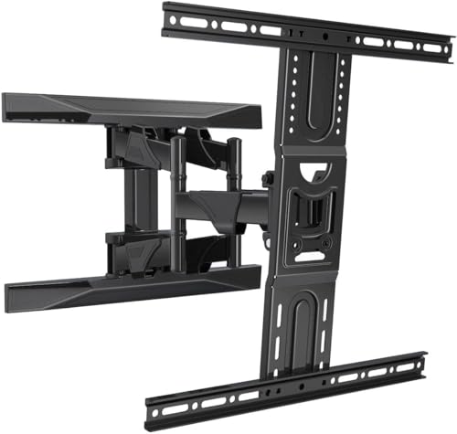 ETHU TV-Wandhalterung mit Zwei Armen, 600 mm Langem Arm Fernsehhalterung Wand für 40-80 Zoll Fernseher, Neigbar und Schwenk Ecke Fernseher Halterung, Bis zu 45.5 kg, Max VESA 600 x 400 mm von ETHU