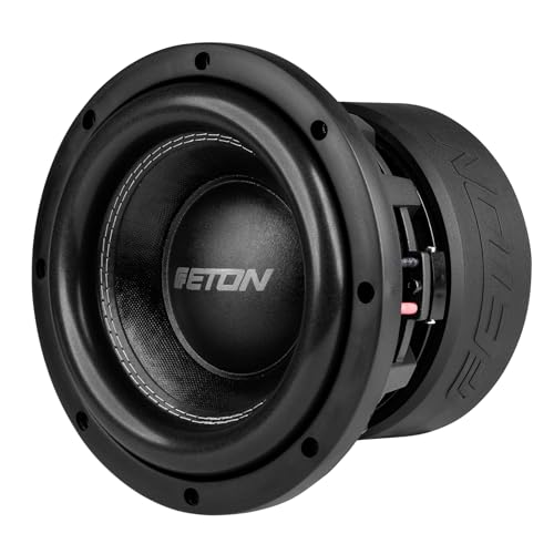 ETON MW 8 – Kraftvoller 20 cm / 8 Zoll Subwoofer, Langhub Bass fürs Auto, Tiefton Lautsprecher mit Ferrit-Magnet, 2 x 2 Ohm Doppelschwingspule, 2 x 350 Watt, 1 St. von ETON