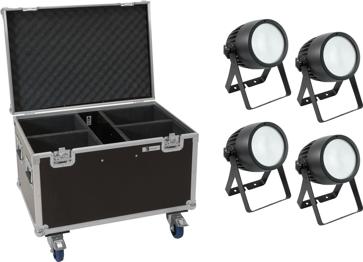 EUROLITE Set 4x LED Theatre COB 200 WW/CW + Case mit Rollen (20000875) von EUROLITE