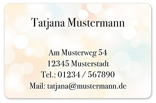 100 Visitenkarten, laminiert, beidseitig bedruckt, 85 x 55 mm, inkl. Kartenspender - Design Bokeh von EUROPRINT24