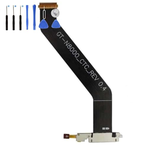 Eutoping USB-Ladeanschluss für Samsung Galaxy Note 10.1 N8000 Galaxy Note 10.1 N8010 Dock Connector Charger Board Flex Kabel Montage Ersatz mit Werkzeug von EUTOPING