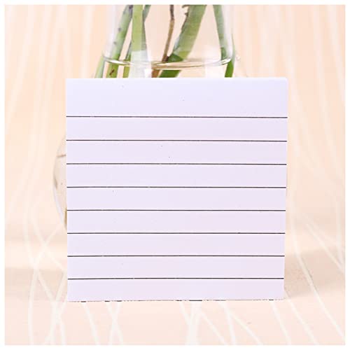 EUZLKDXU Haftnotiz Büro Briefpapier Haftnotizen Square Soild Farbe Memo Pad 80 Seiten Aufkleber Lesezeichen Point It Marker Memo Aufkleber Papier Haftnotiz Set(White) von EUZLKDXU