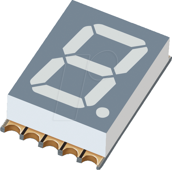 SA EL SMD 34GE - 7-Segment-Anzeige, SMD, 34 mcd, 10 mm, gelb von EVERLIGHT