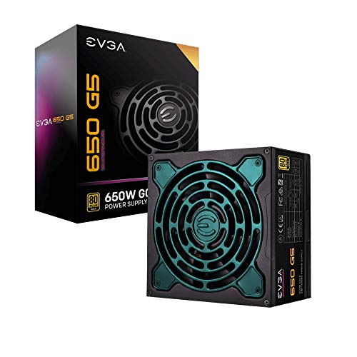 EVGA SuperNOVA 650 G5, 80 Plus Gold 650W, Vollständig Modular, Eco Mode mit FDB Fan, 10 Jahre Garantie, Beinhaltet Power ON Self Tester, Kompakte 150 mm Größe, Netzteil 220-G5-0650-X2 von EVGA