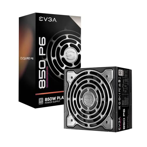 EVGA Supernova 850 P6, 80 Plus Platinum 850W, Fully Modular, Eco Mode with FDB Fan, 10 Year Warranty, Includes Power ON Self Tester, Compact 140mm Size, Power Supply 220-P6-0850-X2 (EU) von EVGA