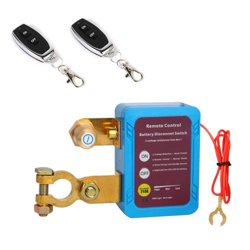 Drahtloser Ferngesteuerter Auto Trennschalter 12V 240A,Blau Automatic Batterie Trennschalter Mit Fernbedienung,Anti-Diebstahl Batterietrennschalter Kill Switch für ATV,Anhänger,Boote,Auto,LKW,RV von EVIEUN