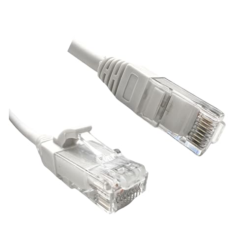 EVOGES High-Speed-CAT6A geschirmtes UTP-Ethernet-Kabel, langlebiges snagless-Design, RJ45-Gigabit-LAN-Kabel für Internet, Gaming, Smart-TVs, Router und Modems (Weiß, 5 m) von EVOGES