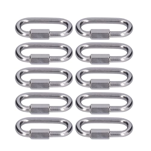 EVTSCan Heavy Duty Edelstahl Carabiner, 1150 kg Gewichtskapazität, Rost und, hohe Festigkeit, zum Campen, Wandern, Außenausrüstung, Rucksackpackung (M8) von EVTSCAN