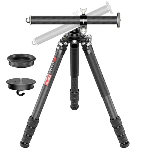 EVUMO Carbon Fiber Stativ mit horizontaler Mittelsäule, 81.9'' Professional Heavy Duty Carbon Bowl Tripod Stand für Canon Nikon Sony DSLR Kamera, Video Camcorder, 10-Layer Carbon Fibre Tube von EVUMO