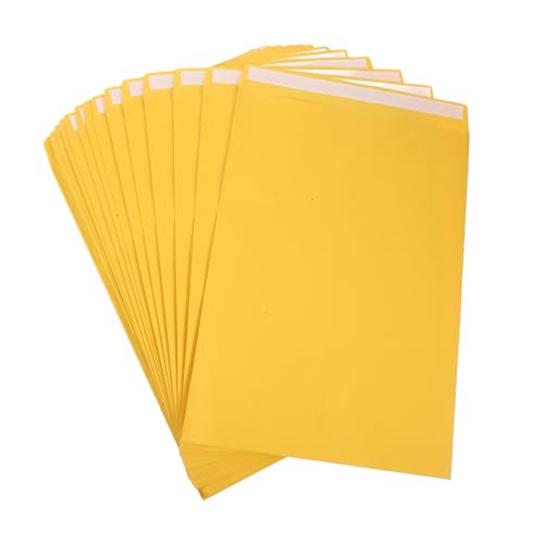 30st Umschlagverpackungsbeutel Leerer Umschlag Einladungsumschlag Tasche Briefumschläge Für Büroakten Kartenumschläge Leere Umschläge Fotoumschläge Umschlagtaschen Papier Yellow EXCEART von EXCEART