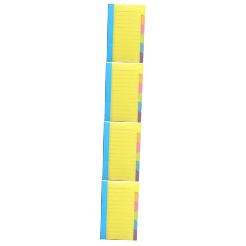 4 Stück Haftnotizbuch schreibwaren notepad zeichenheft stickers stickers schreibblöcke notiztafel gelber Notizblock Notizen Notizblock für Zuhause Notizblöcke aus Papier pp Yellow EXCEART von EXCEART