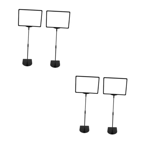 EXCEART 4 Sets Präsentationsständer Schilder Schilderhalter Schilderboden Mit Schildern Schilder Display Warenschilder Halter Supermarkttafel Etikett Schwarzer Kunststoff von EXCEART