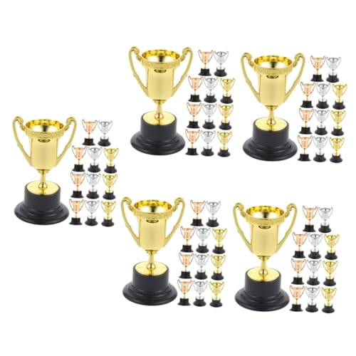 EXCEART 5 Sätze Trophäenspielzeug Für Schultrophäe Kleiner Pokal Schaumwürfel Turniertrophäe Mini-tasse Trophäen Verliehen Trophäendekor Party Plastik Wiederverwendbar 12 Stück * 5 von EXCEART