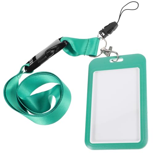 EXCEART Inhaber einer Arbeitskarte Lanyards mit ID-Halter Kartenbinder Name Kreditkartenschutz card sleeves karten sleeves Buskartenabdeckung Kartenhülle für Studenten Polyester Green von EXCEART