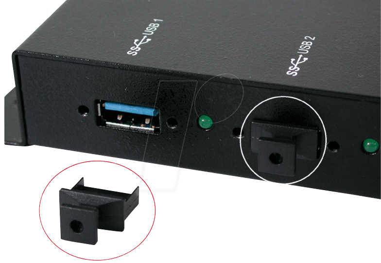 EXSYS EX-1111 - 10x USB 3.0 / 2.0 Abdeckungsschutz A Buchsen von EXSYS