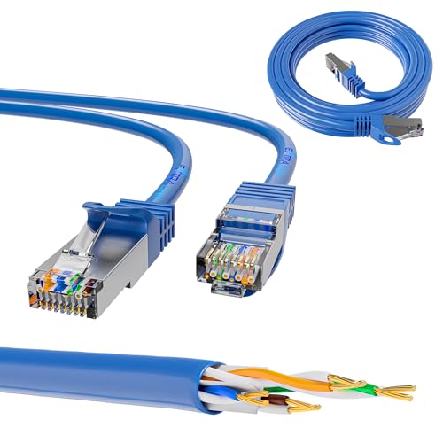 EXTRALINK LAN Kabel 6A, RJ45 Kabel S/FTP, Netzwerkkabel 1Gb/s, internes Kupferkabel, Ethernet Kabel, Patchkabel 0.5m, LSZH, Gigabit Ethernet, Twisted-Pair Patchkabel für PoE-Netzwerkgeräte von EXTRALINK